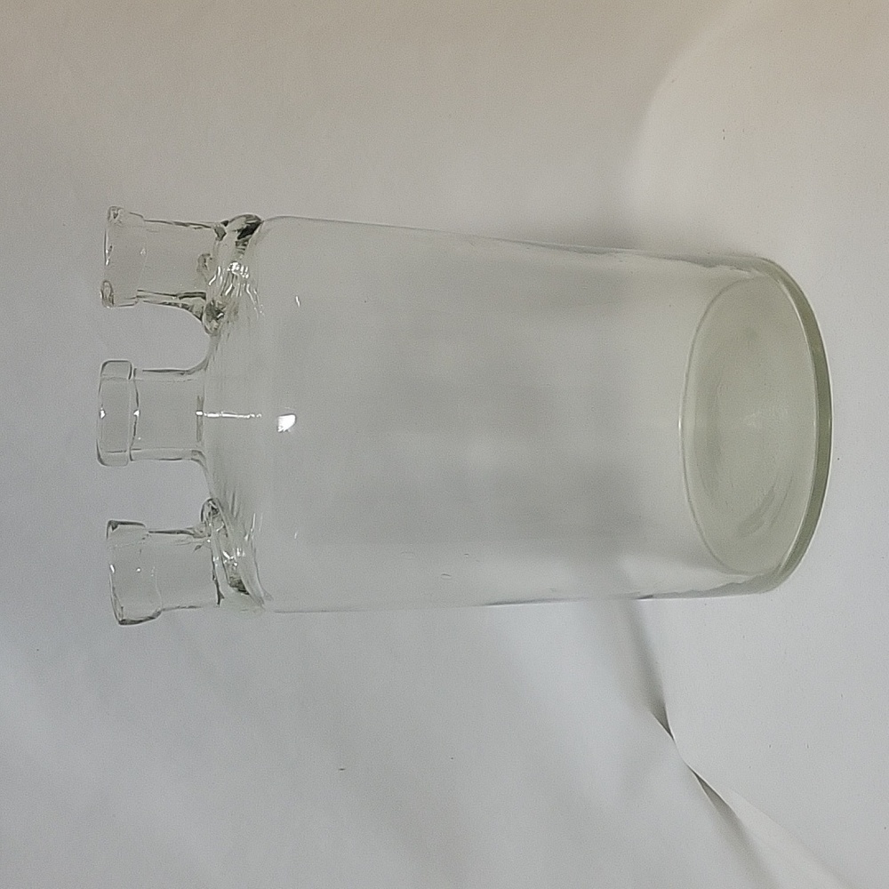 Woulfe Bottle- Triple Neck- Clear Glass